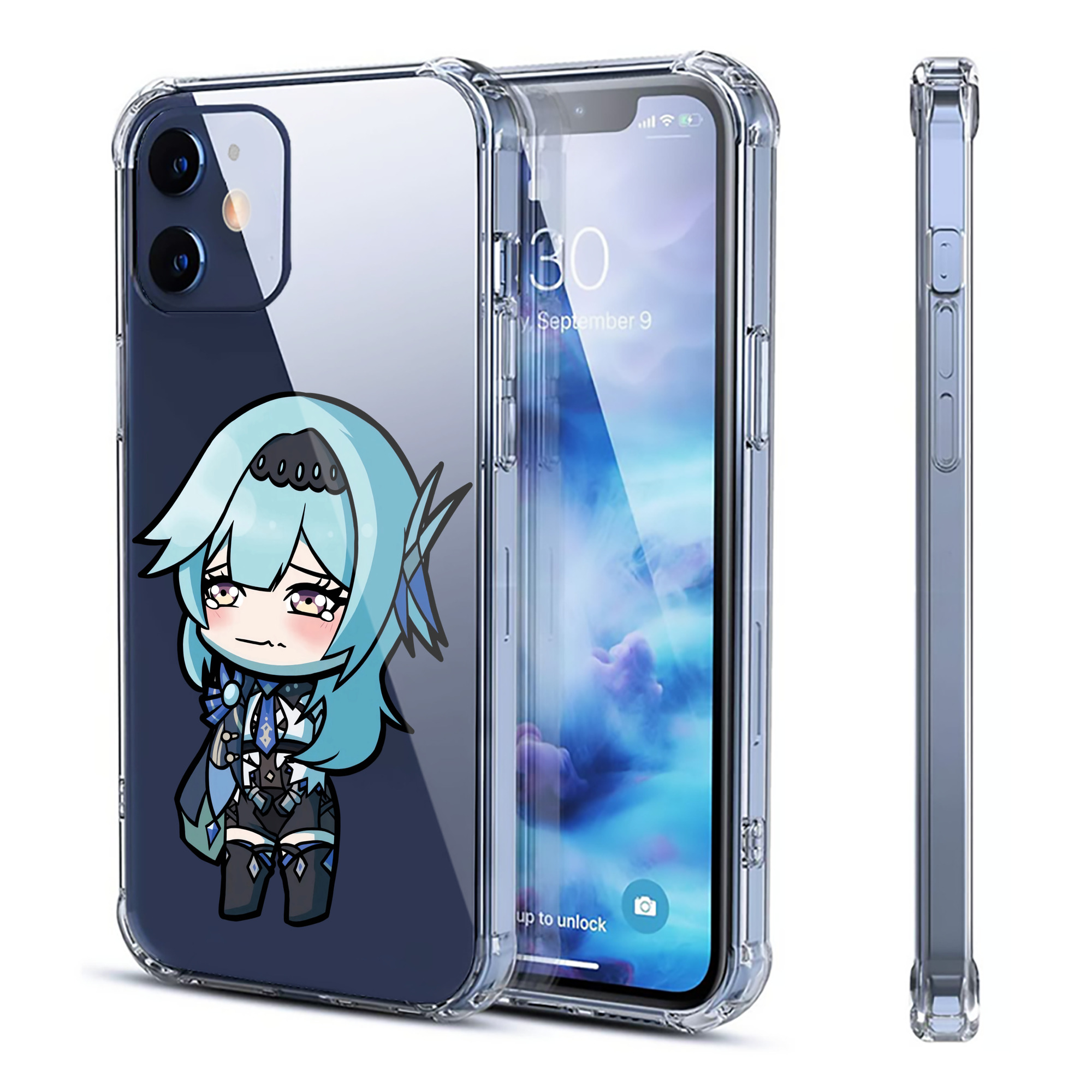 げんし神 优菈 ゆうら genshin Yūra 【iPhone 12シリーズ対応】透明スマホケース（クリアソフトケース）